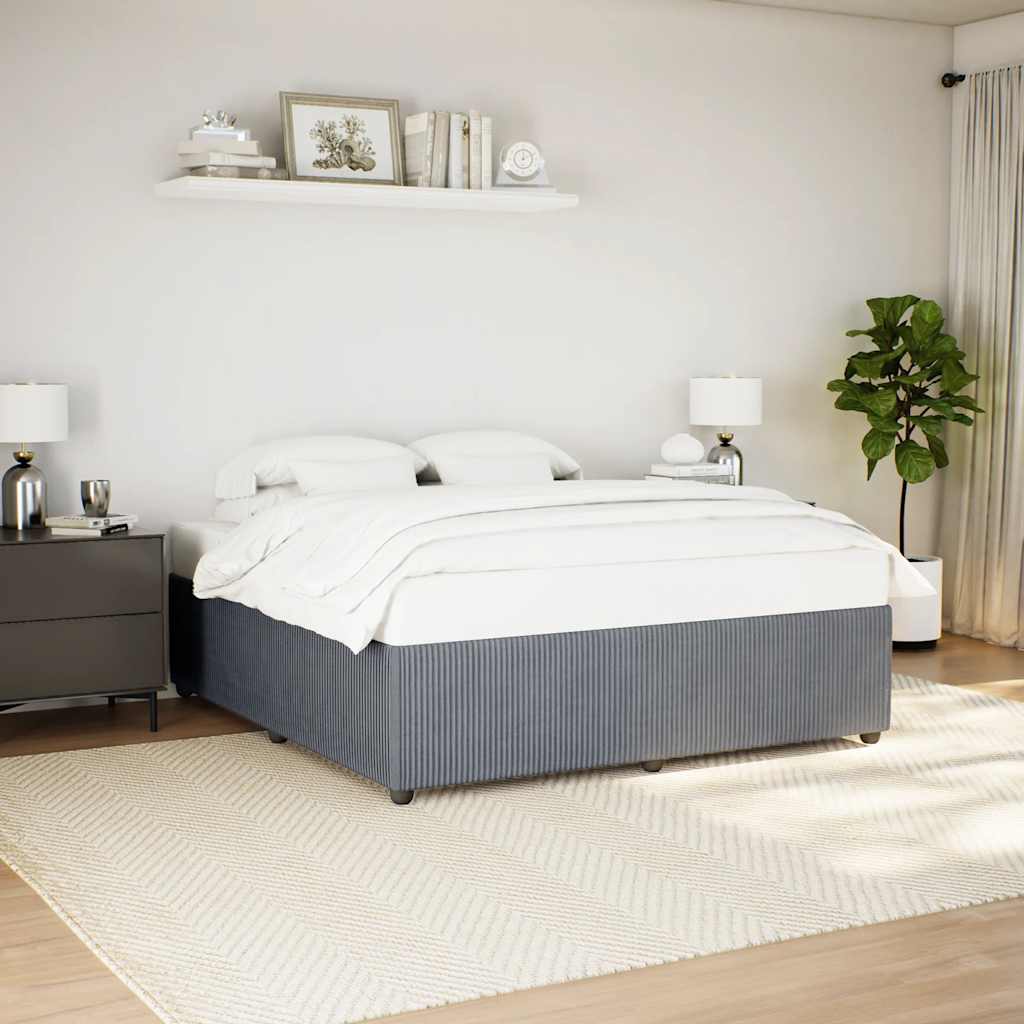 Estrutura de cama sem colchão 180x200 cm veludo cinzento-escuro