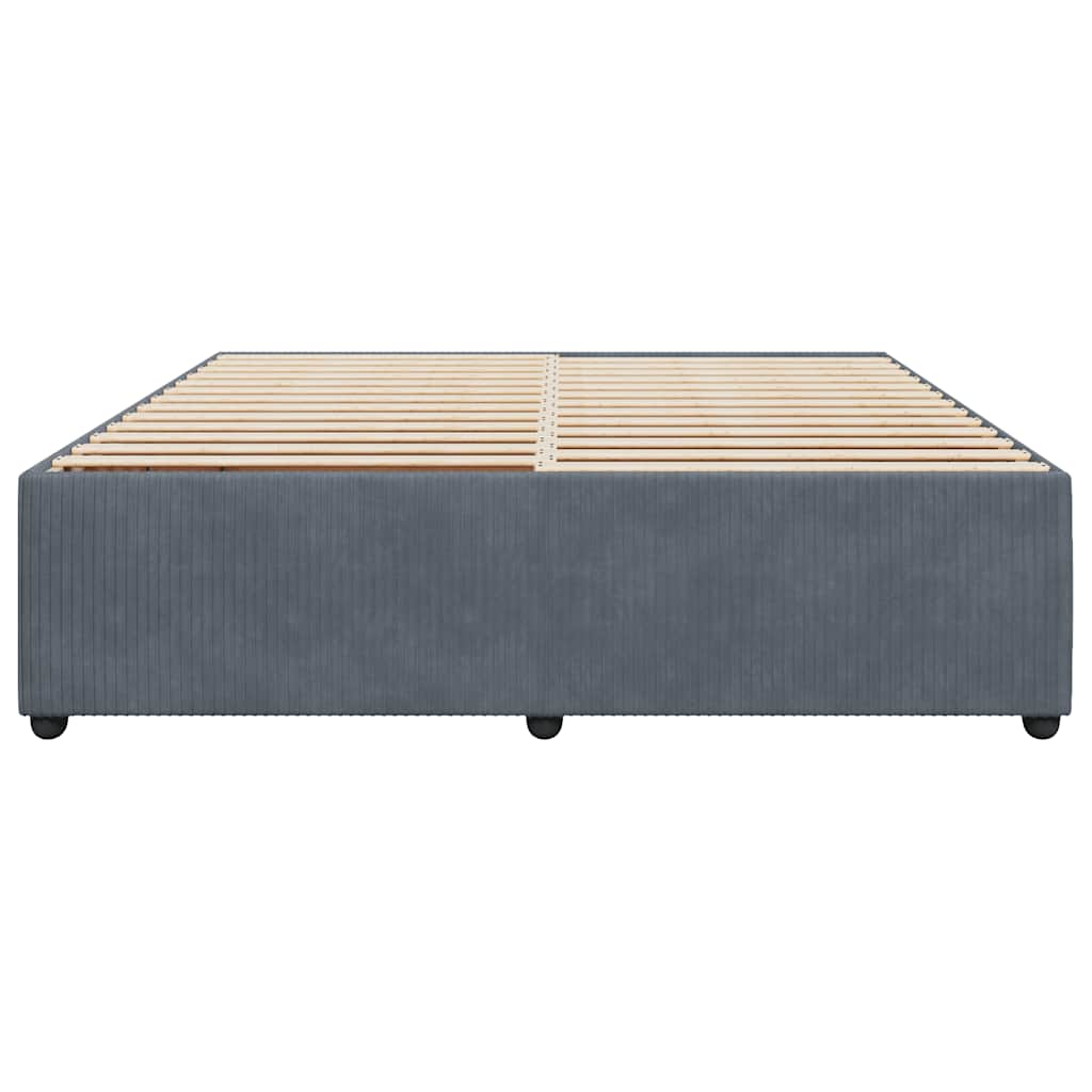 Estrutura de cama sem colchão 180x200 cm veludo cinzento-escuro
