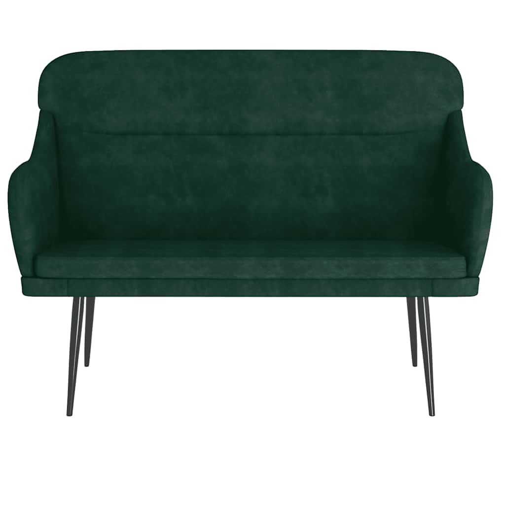 Banco 110x76x80 cm veludo verde-escuro