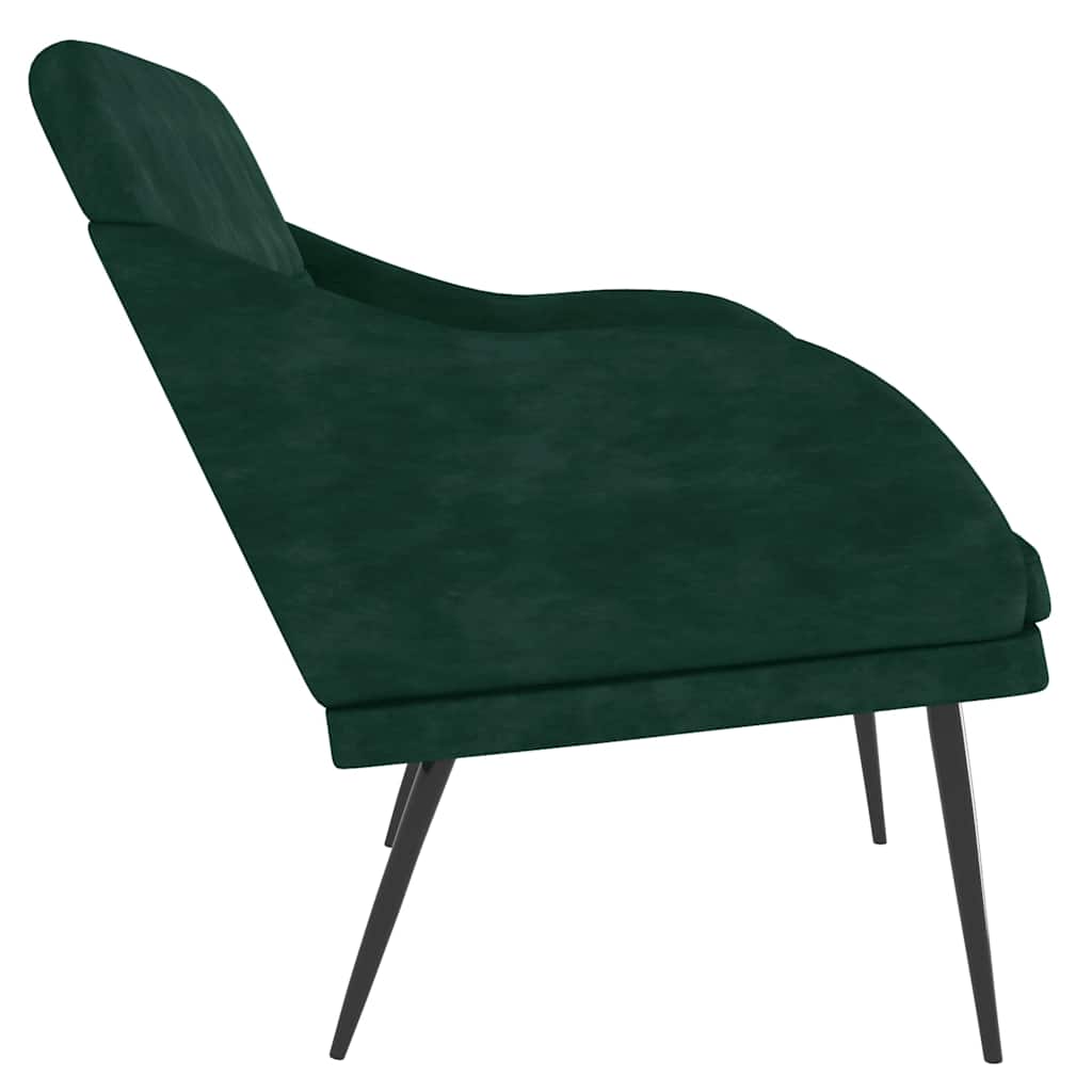 Banco 110x76x80 cm veludo verde-escuro