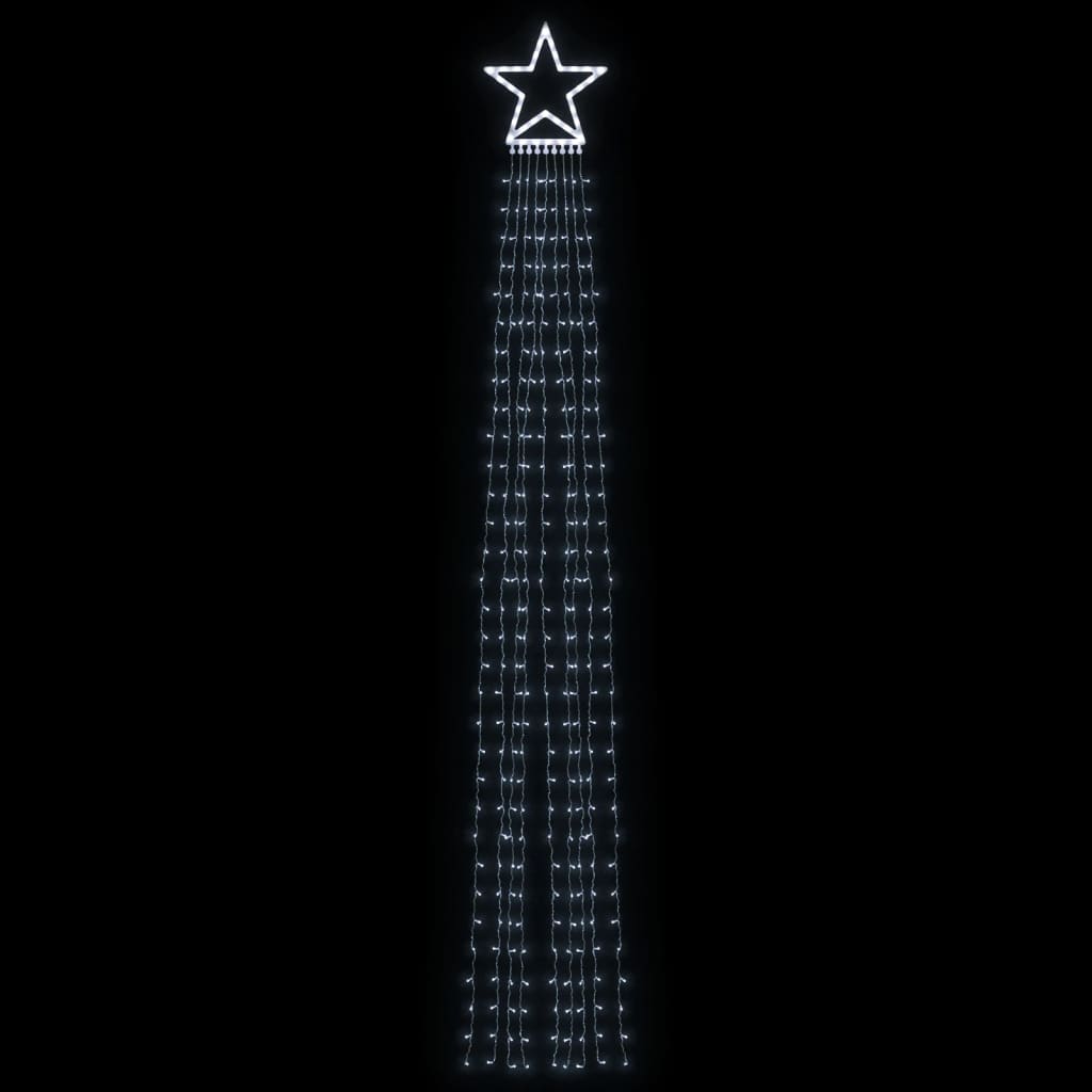 Iluminação p/ árvore de natal 320 luzes LED 375cm branco frio