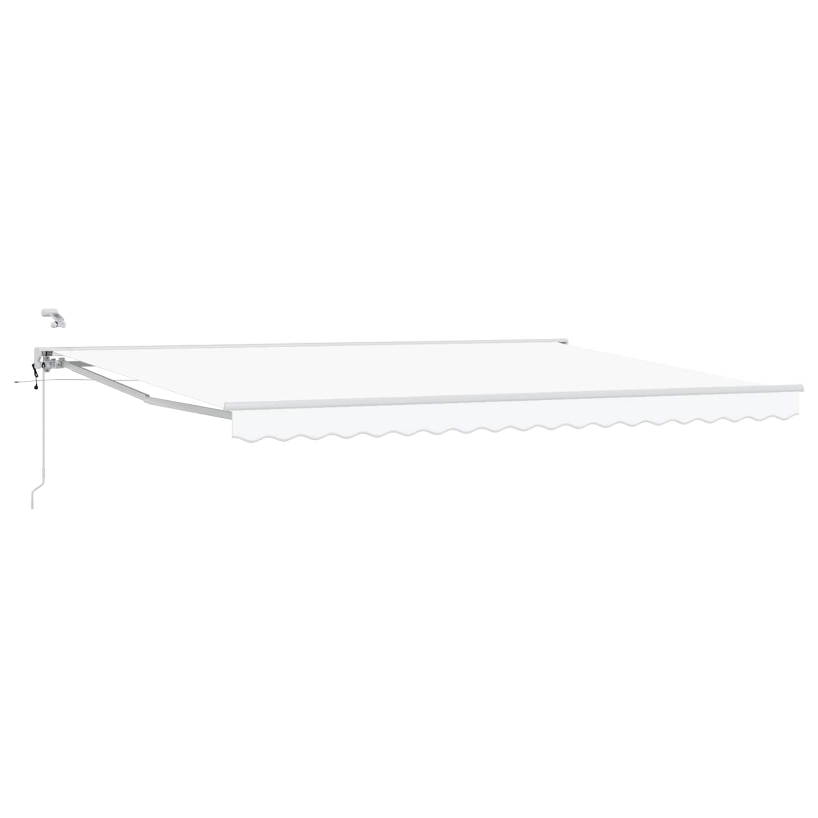 Toldo retrátil elétrico branco 4 × 3,5 m