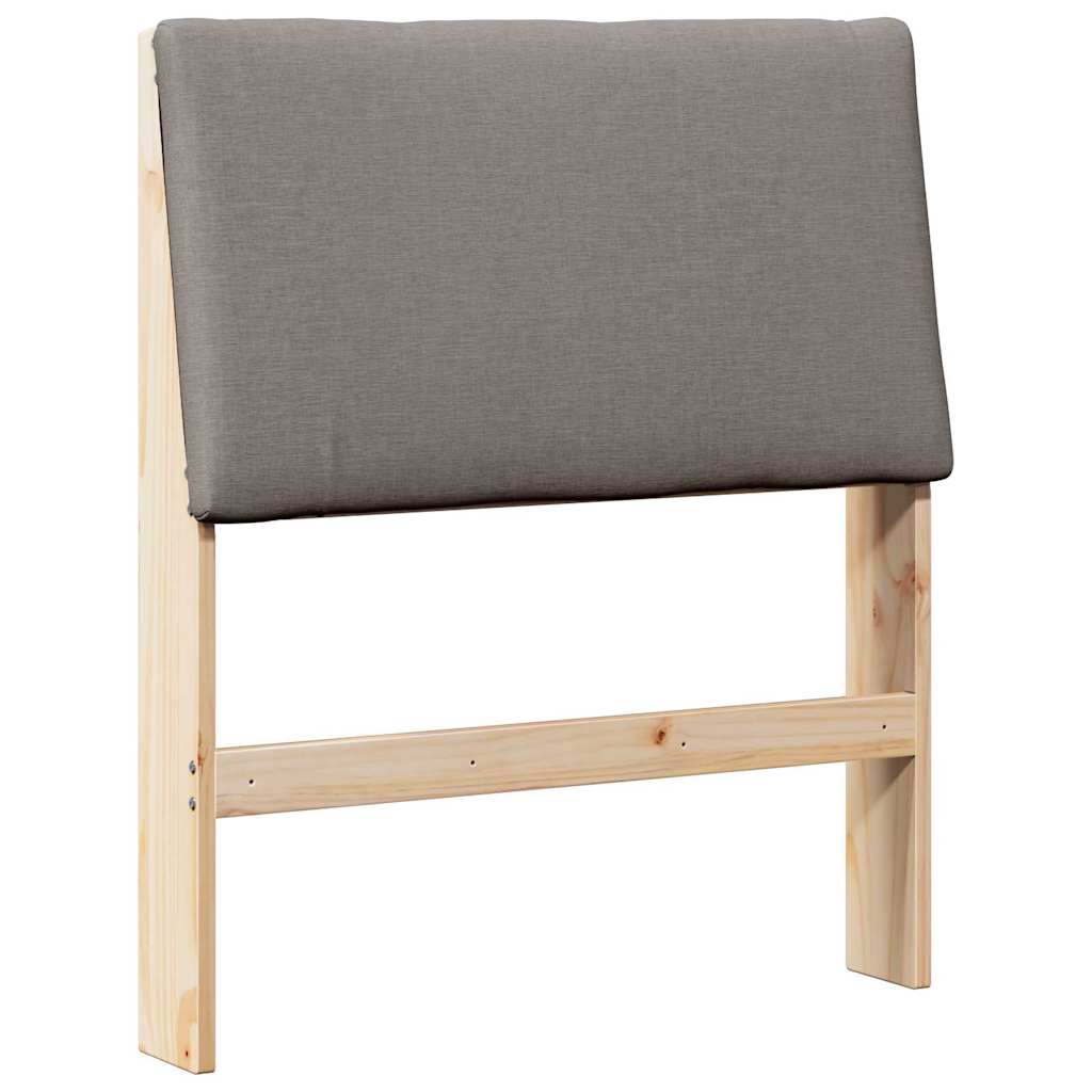 Cabeceira estofada cinzento-acastanhado 75 cm