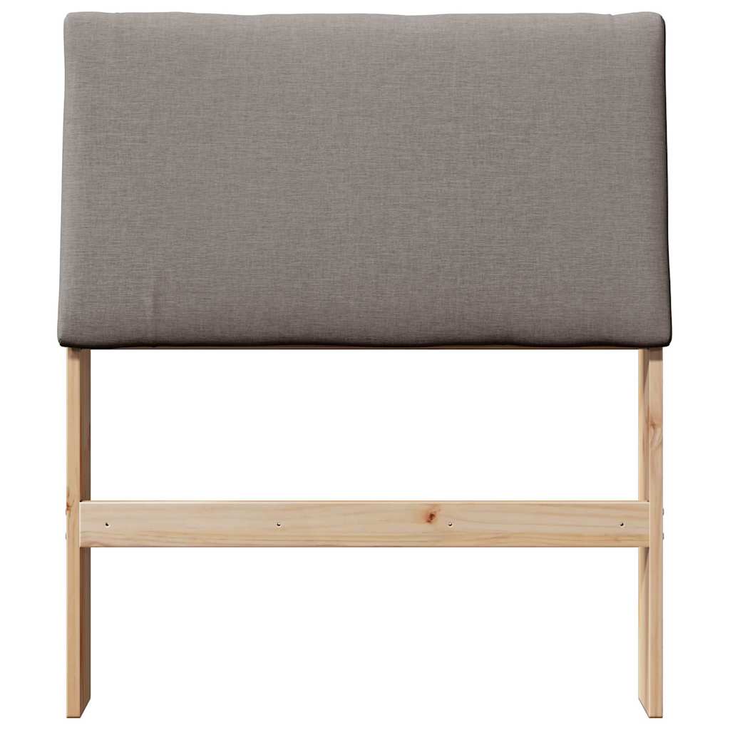 Cabeceira estofada cinzento-acastanhado 75 cm