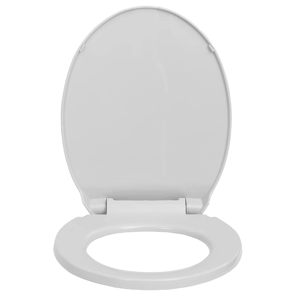 Tampo sanita oval fecho suave e remoção rápida cinzento-claro