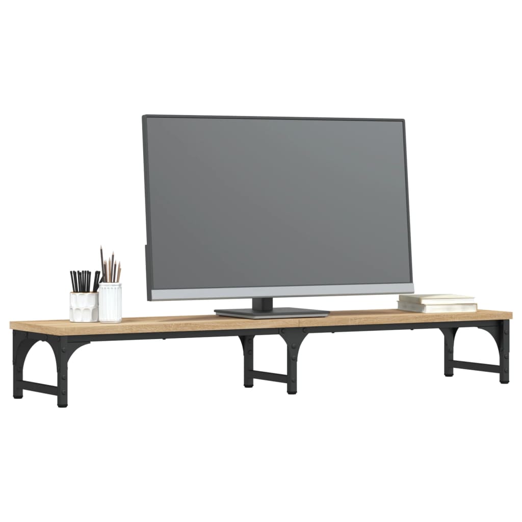 Suporte monitor 105x23x15,5cm derivados madeira carvalho sonoma