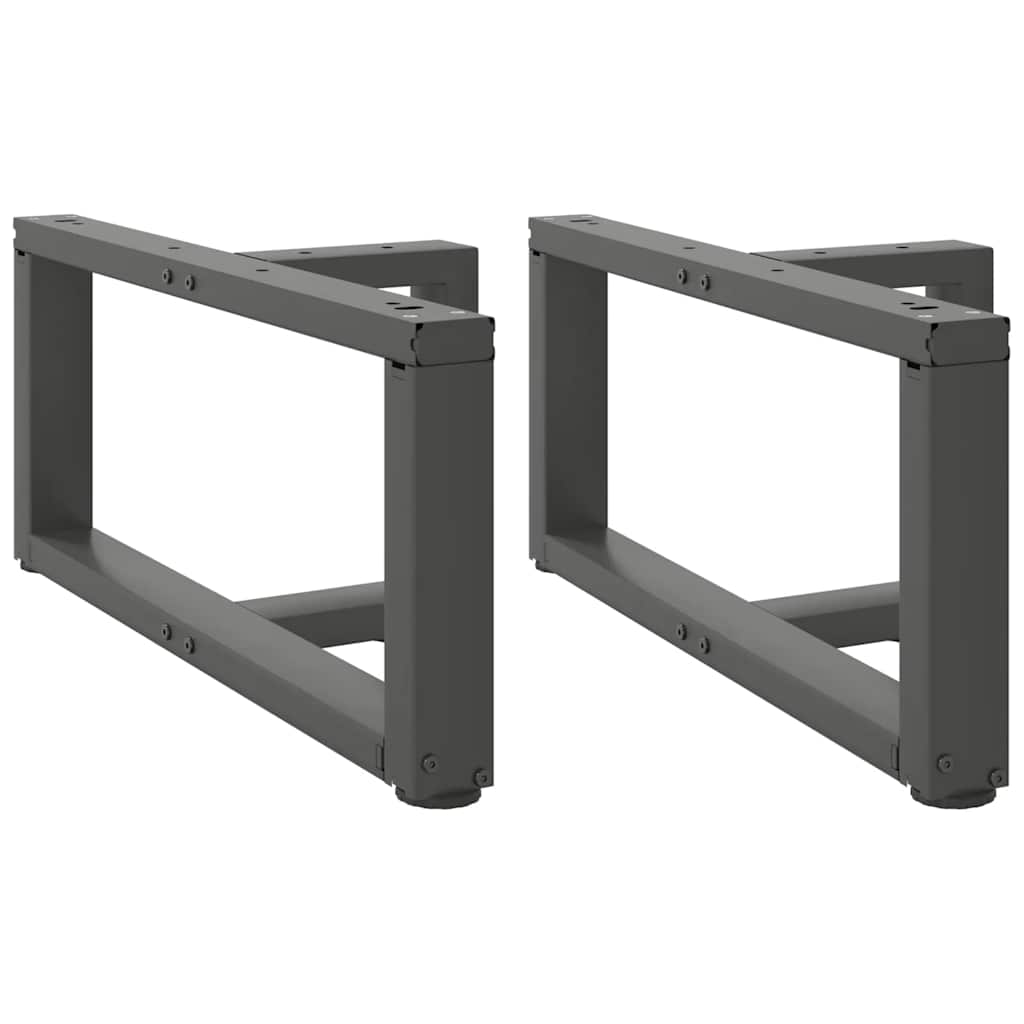 Pés para mesa de centro em forma de t, 2 peças, antracite, 70x25x(30-31) cm, aço