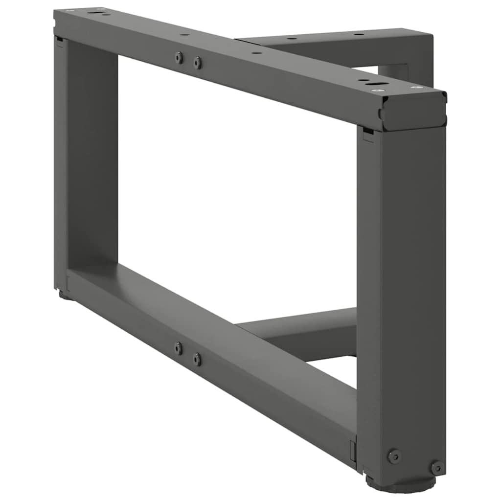 Pés para mesa de centro em forma de t, 2 peças, antracite, 70x25x(30-31) cm, aço