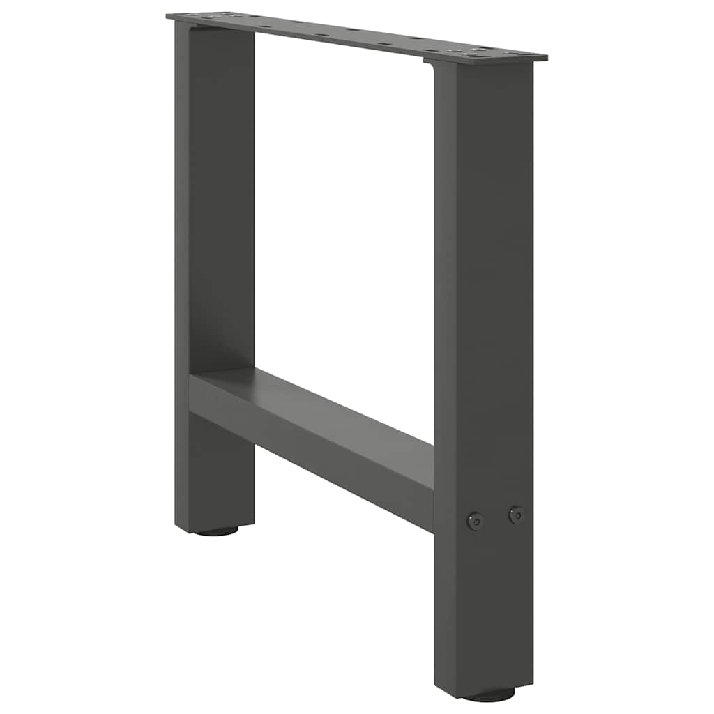Pés para mesa de centro antracite 2 peças 60x(42-43) cm aço