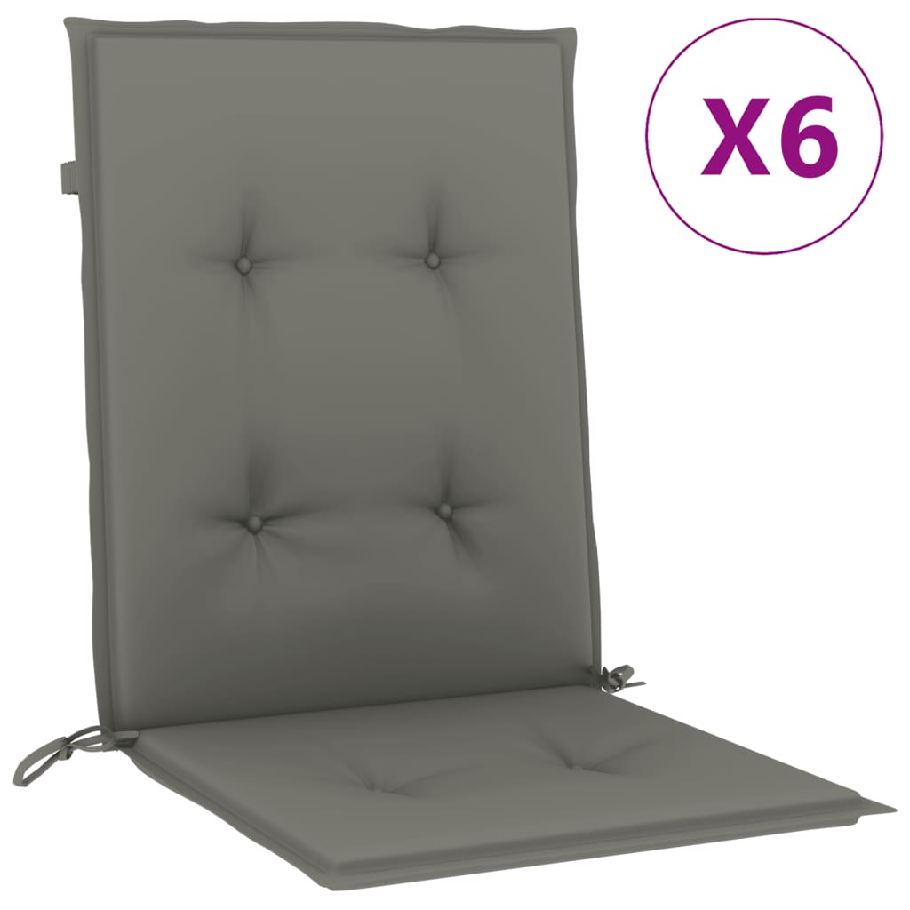 Almofadões lombares cadeiras 6pcs 100x50x4 cm mesclado tecido