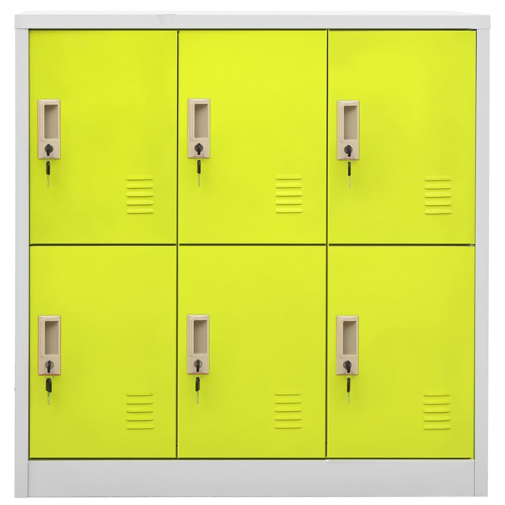 Cacifos 2 pcs 90x45x92,5 cm aço cinzento-claro e verde