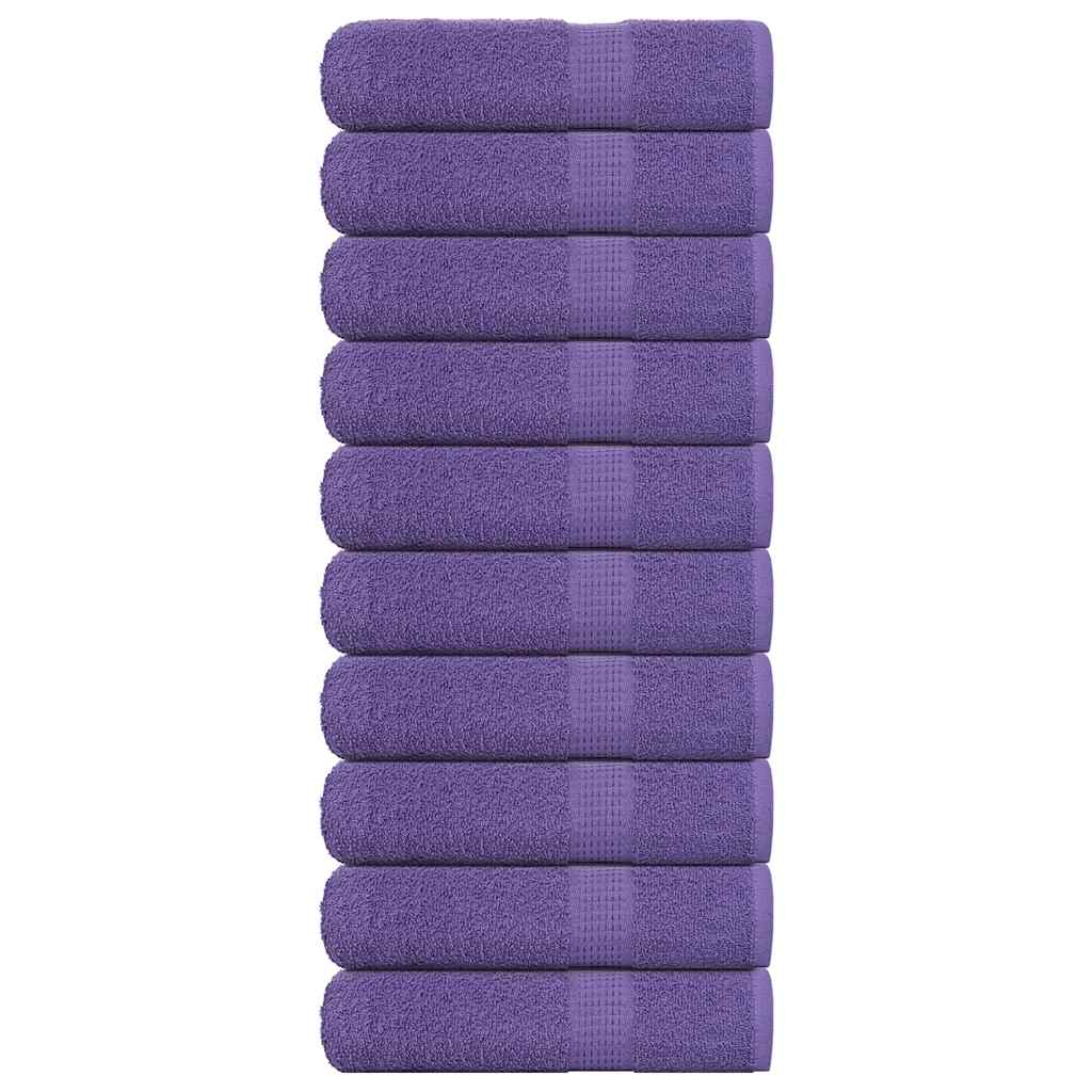 Toalhas de mãos frogn 10 pcs 50x100 cm 360 g/m² roxo