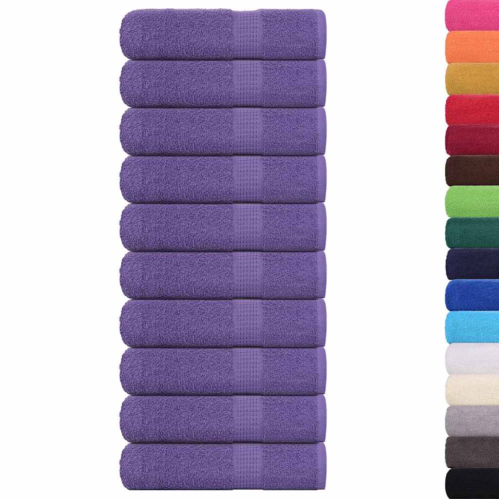 Toalhas de mãos frogn 10 pcs 50x100 cm 360 g/m² roxo