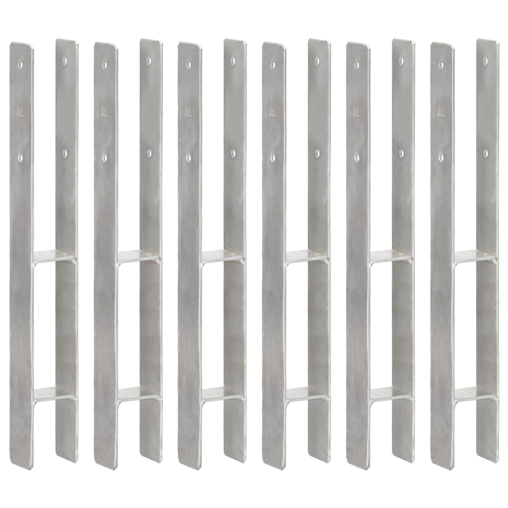 Âncoras de vedação 6 pcs 7x6x60 cm aço galvanizado prateado