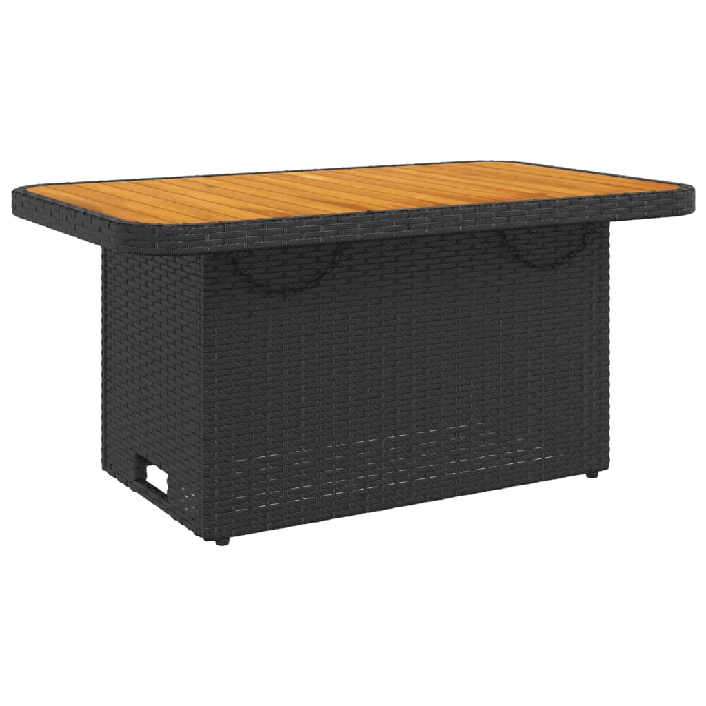 2 Pcs conjunto sofás de jardim com almofadões vime PE preto
