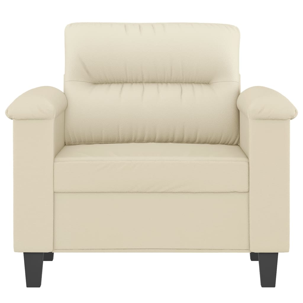 Poltrona 60 cm couro artificial creme