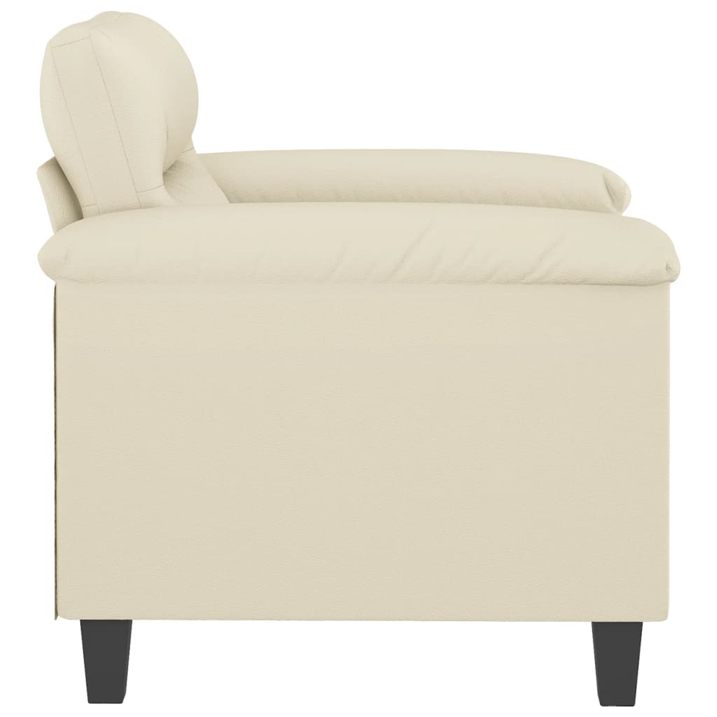 Poltrona 60 cm couro artificial creme