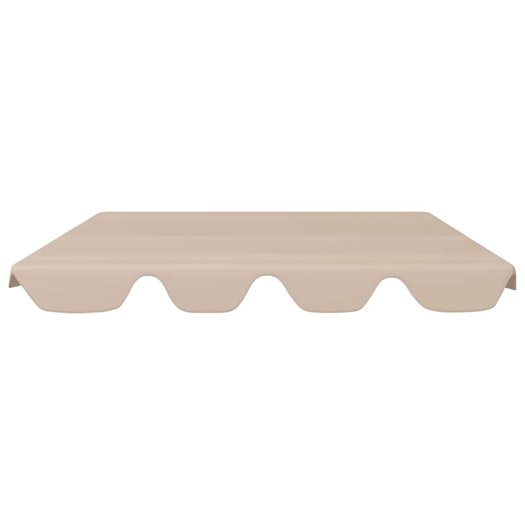 Toldo suplente p/ baloiço de jardim 150/130x105/70 cm bege