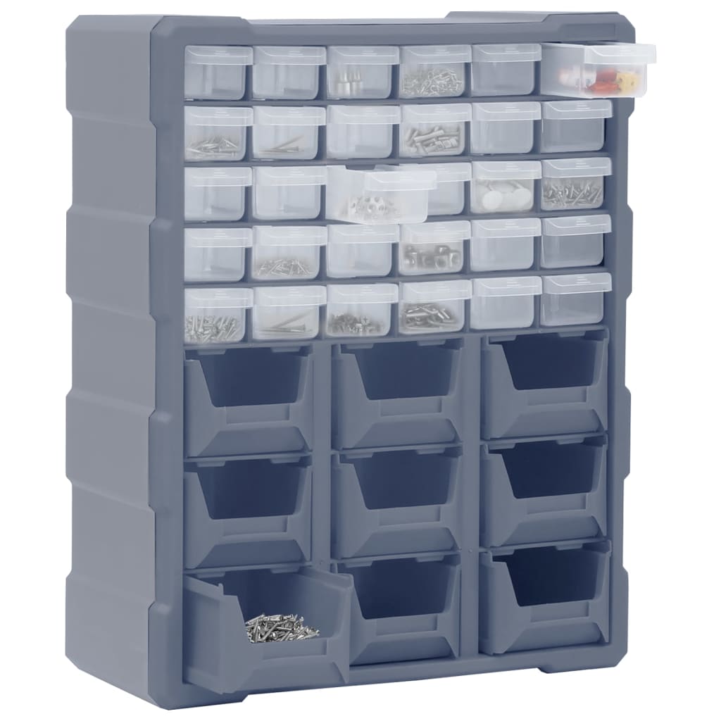 Caixa organizadora com 39 gavetas 38x16x47 cm