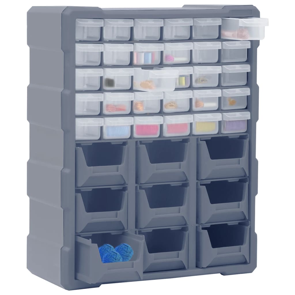 Caixa organizadora com 39 gavetas 38x16x47 cm
