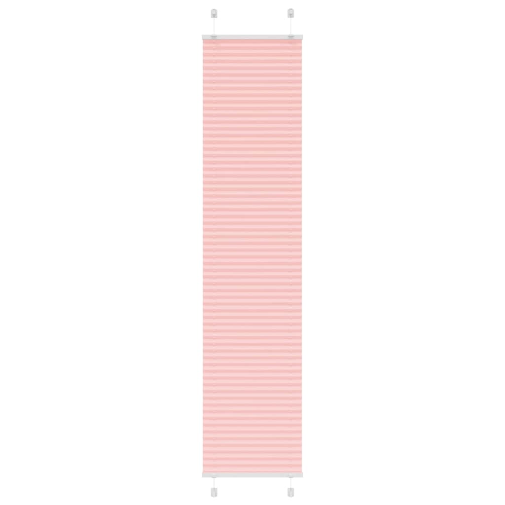 Rosa plissada cega 45x200 cm largura tecido 44,4 cm poliéster
