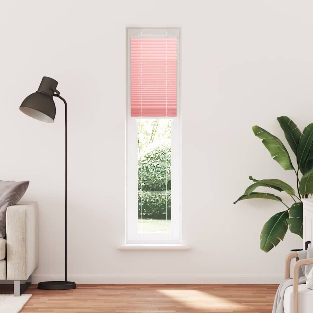 Rosa plissada cega 45x200 cm largura tecido 44,4 cm poliéster