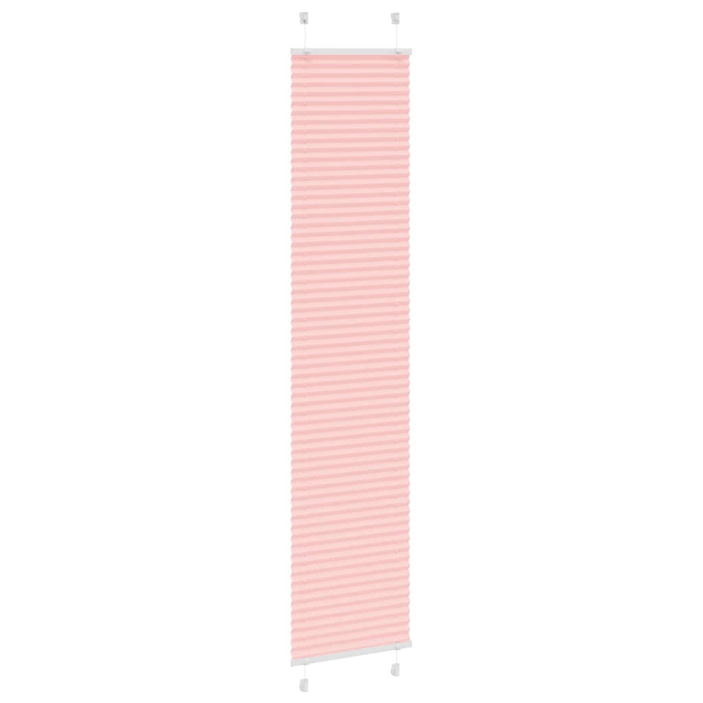 Rosa plissada cega 45x200 cm largura tecido 44,4 cm poliéster