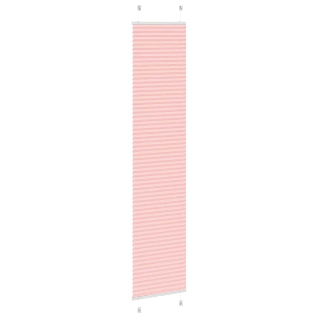 Rosa plissada cega 45x200 cm largura tecido 44,4 cm poliéster