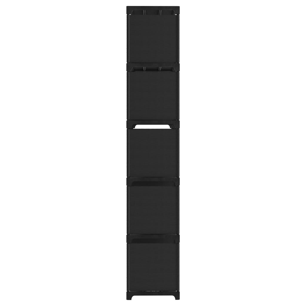Unidade de prateleiras 15 cubos 103x30x175,5 cm tecido preto