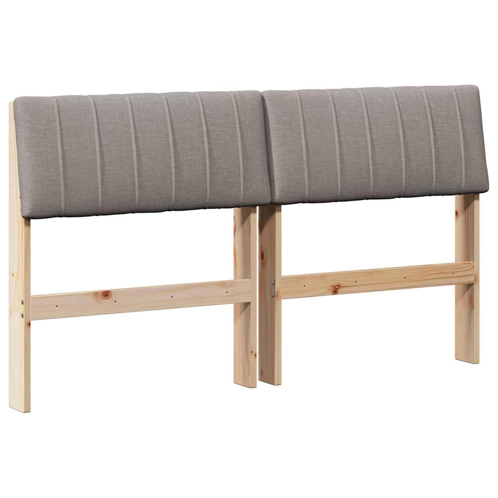 Cabeceira estofada cinzento-acastanhado 135 cm