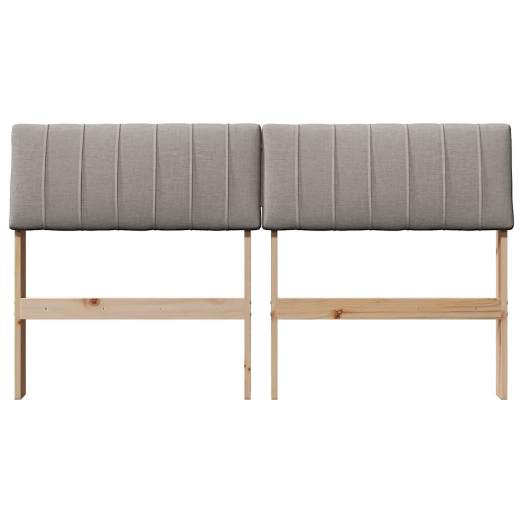 Cabeceira estofada cinzento-acastanhado 135 cm