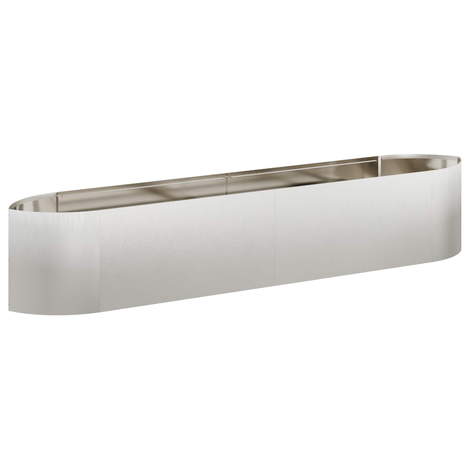Cama de jardim elevada aço inoxidável 220 x 40 x 40 cm aço