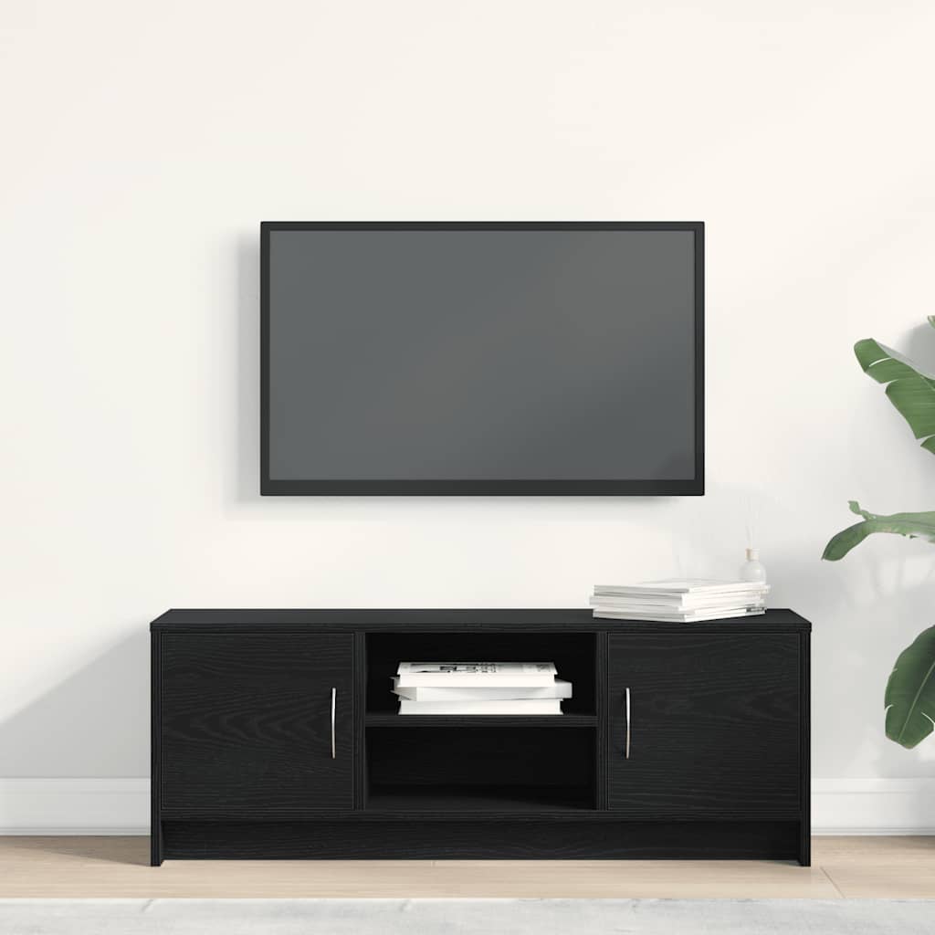 Móvel para TV em carvalho preto, 102x30x37,5 cm, madeira engenheirada