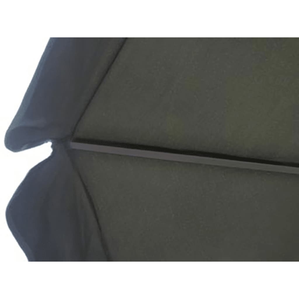 Guarda-sol de jardim em alumínio com base portátil verde