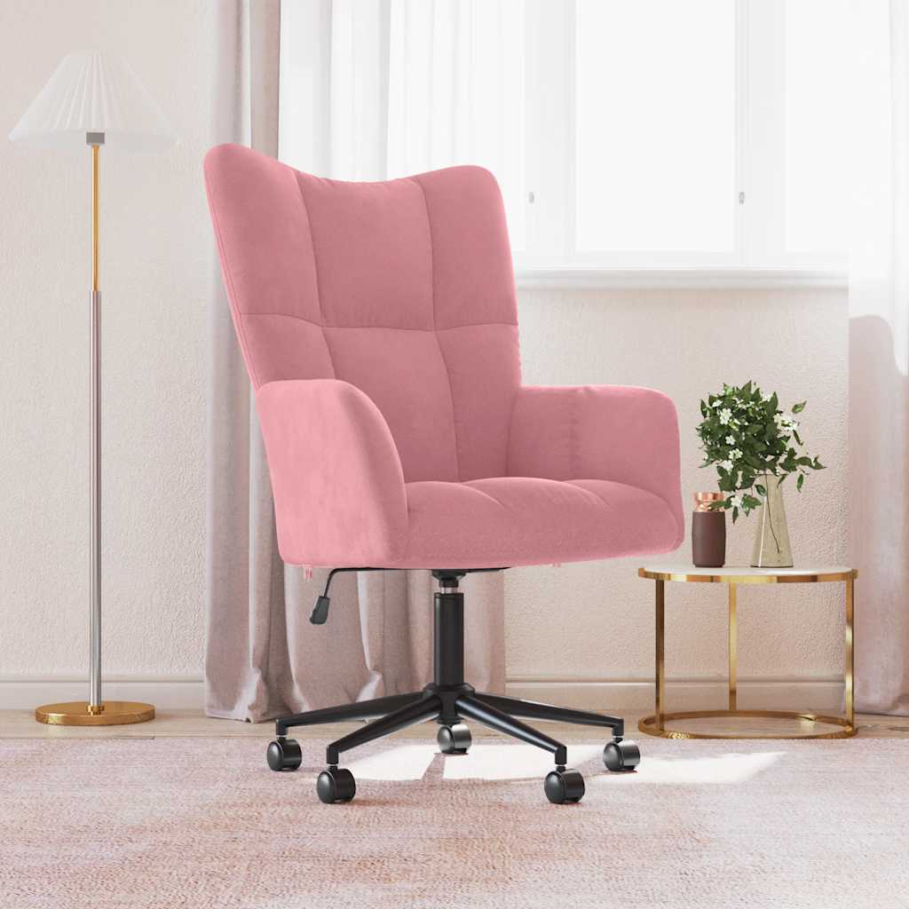 Cadeira de descanso veludo rosa