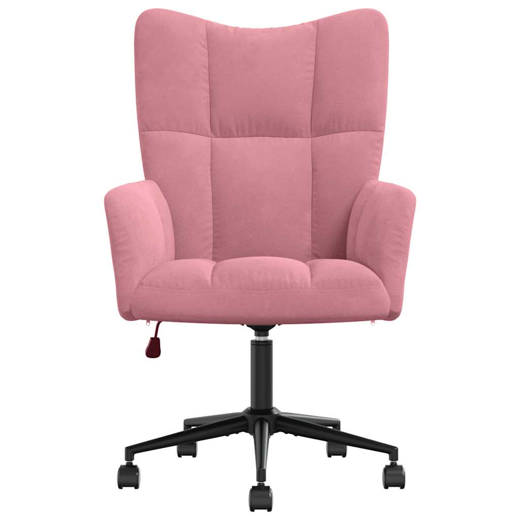Cadeira de descanso veludo rosa