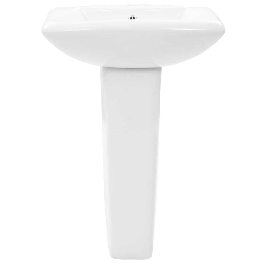 Lavatório com coluna cerâmica branco 580x470x200 mm