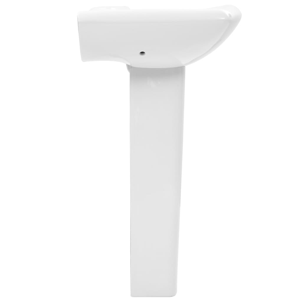 Lavatório com coluna cerâmica branco 580x470x200 mm