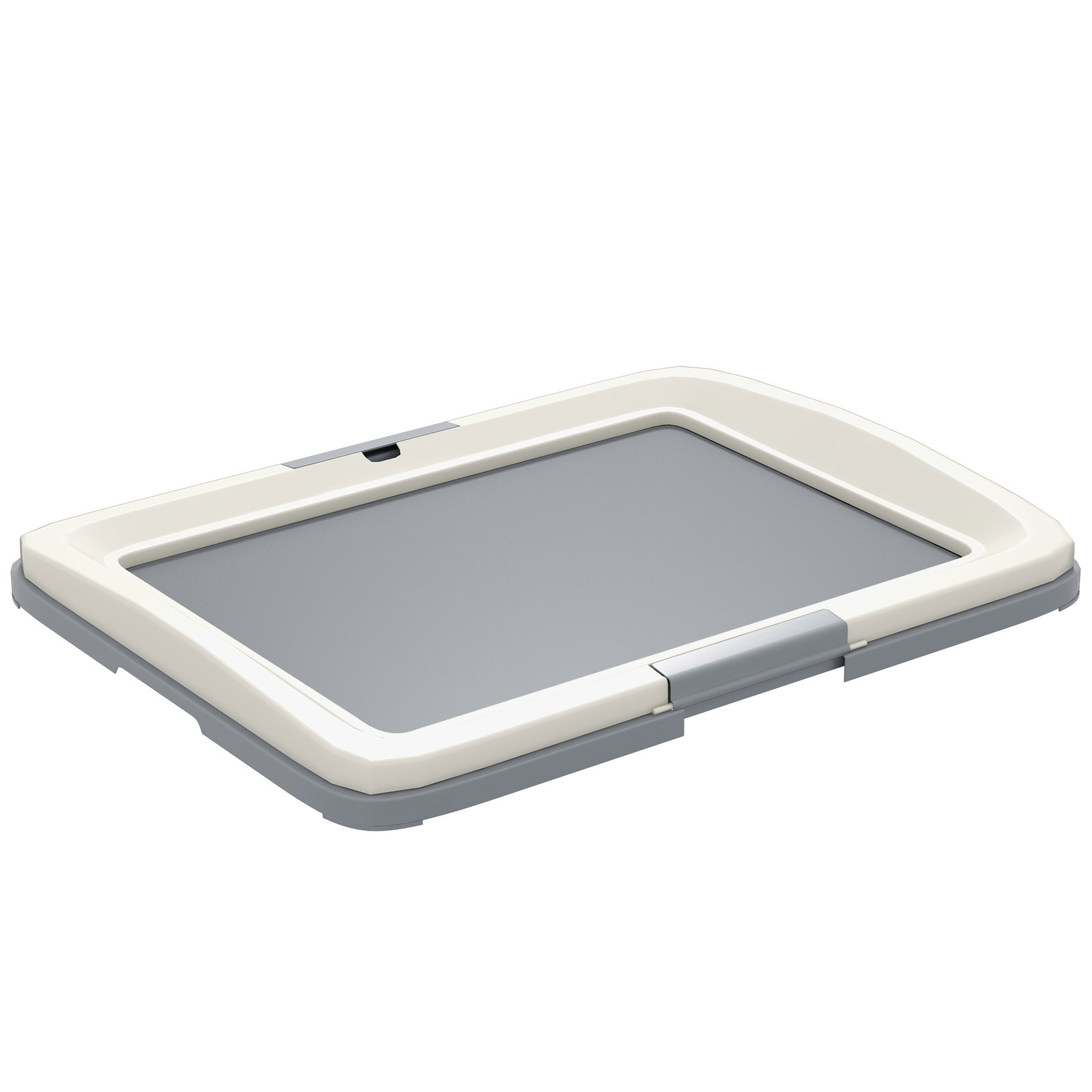 Tabuleiro para resguardos de cães sanita para cães com bandeja para treino em exterior e interior 63x48,5x6 cm cinza