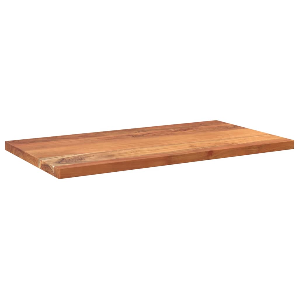Tampo de mesa retangular 100x50x3,8 cm madeira de acácia maciça