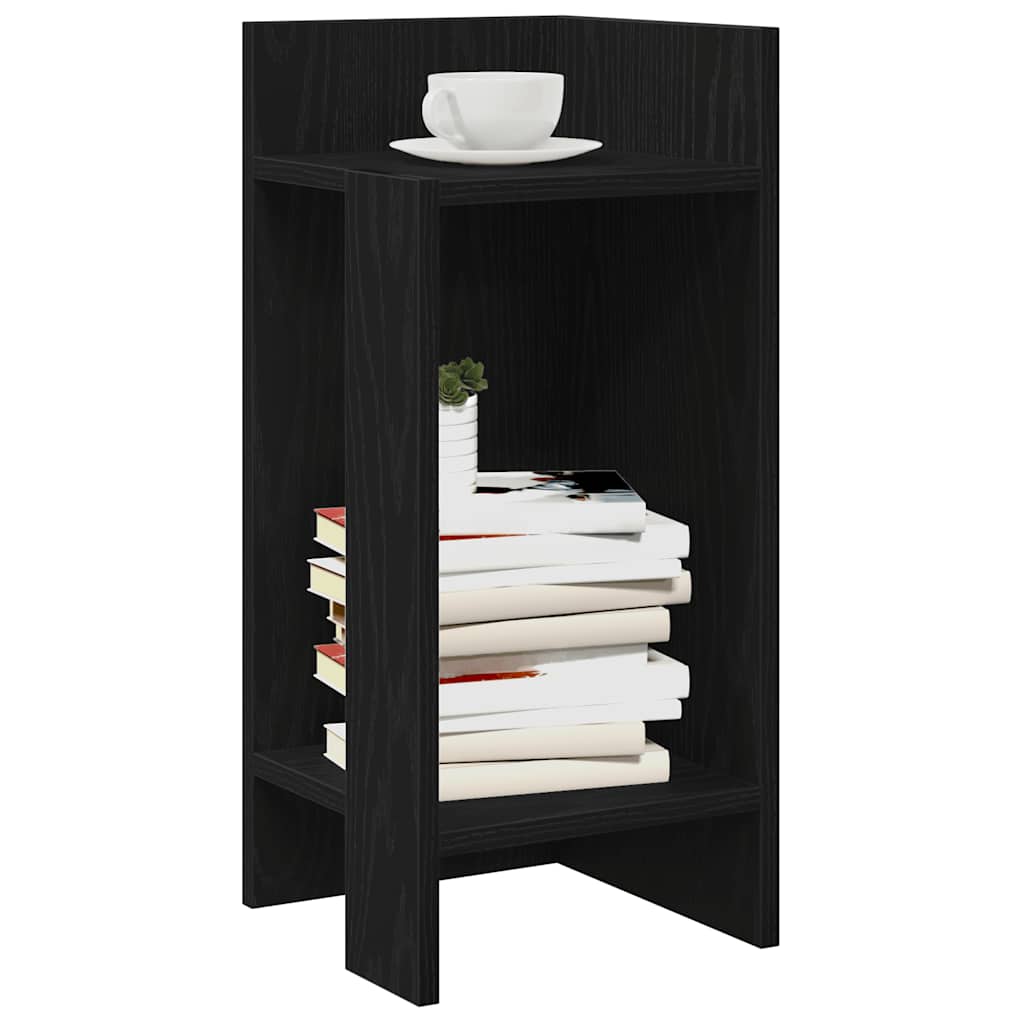 Mesas laterais 2 pcs com prateleira 110x50x103 cm preta