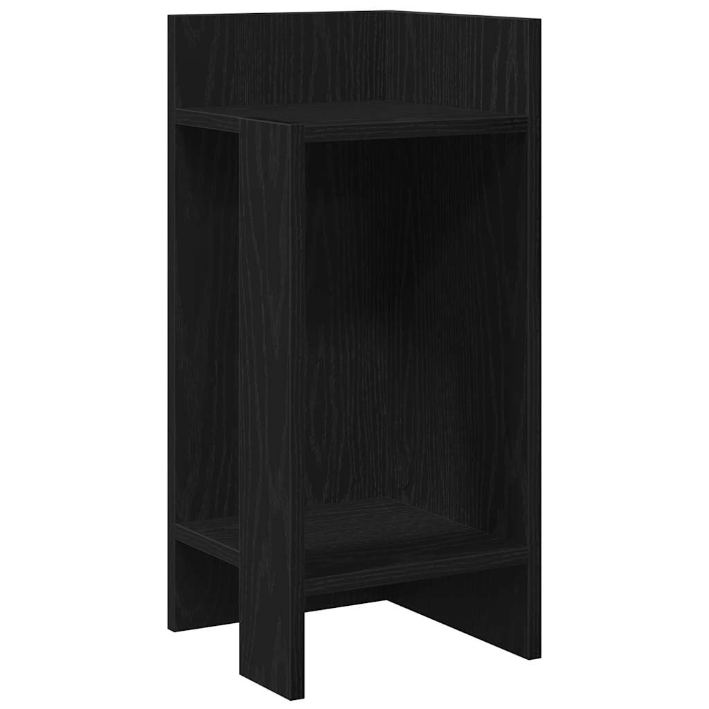 Mesas laterais 2 pcs com prateleira 110x50x103 cm preta