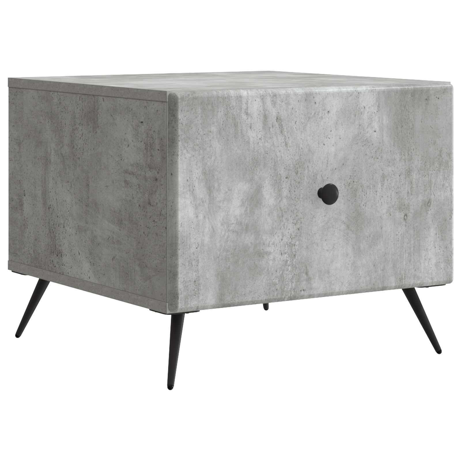 Mesa de centro com gaveta cinzento cimento 49 x 50 x 40 cm
