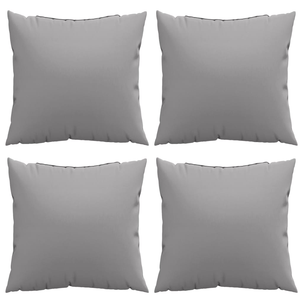 Almofadas de sofá 4 pcs 60x60 cm tecido cinza