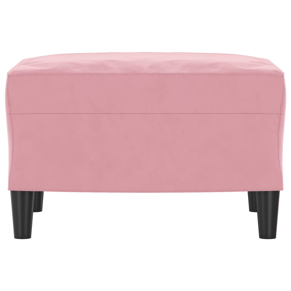 Apoio de pés 60x50x41 cm veludo rosa
