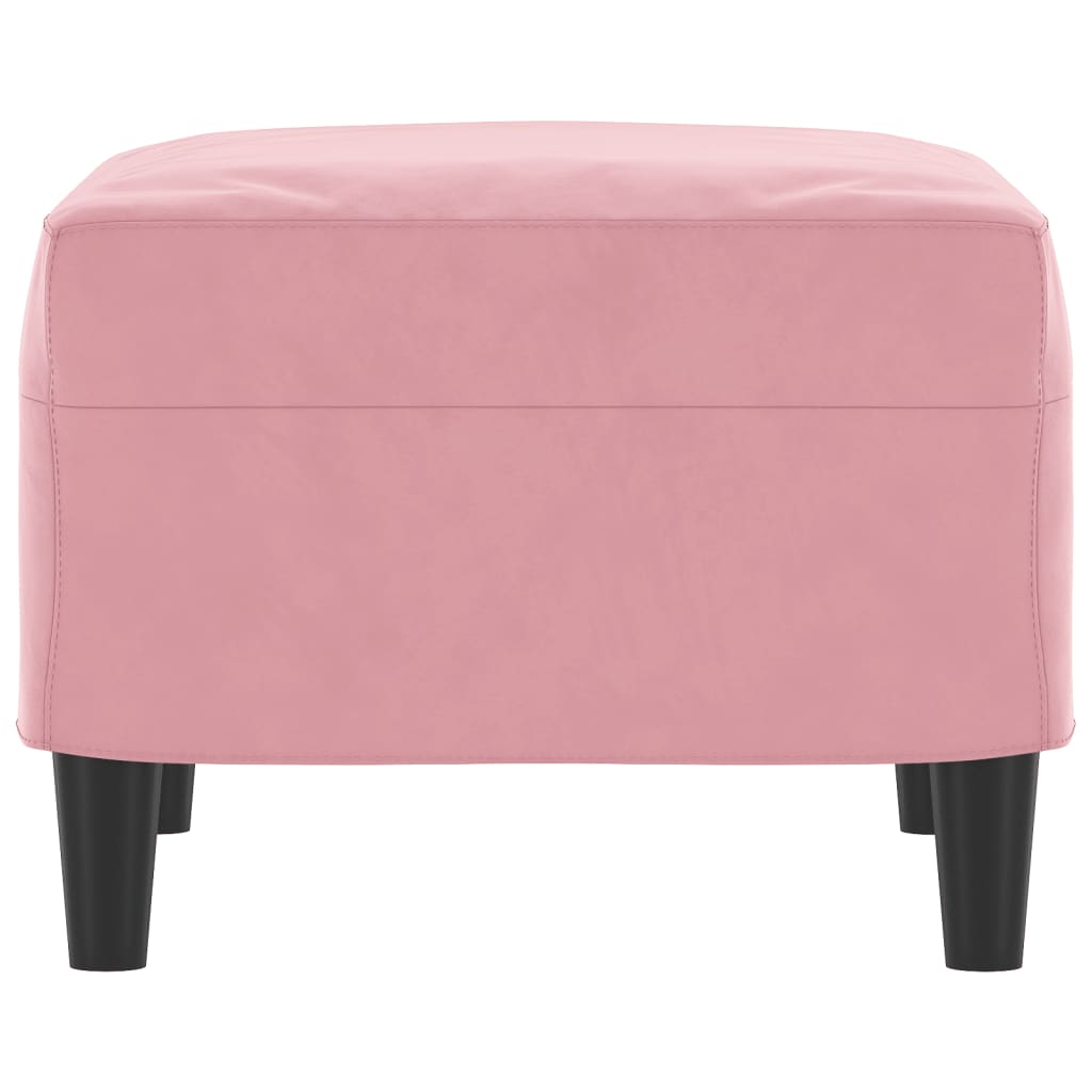 Apoio de pés 60x50x41 cm veludo rosa