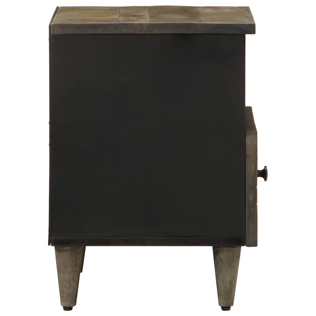 Mesa de cabeceira cinzento claro 40x33x46 cm