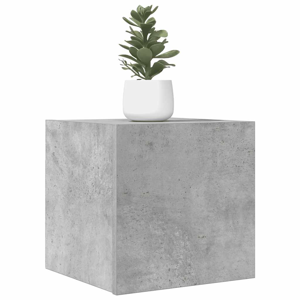 Móvel de TV de parede 2 pcs 30,5x30x30 cm cinzento cimento