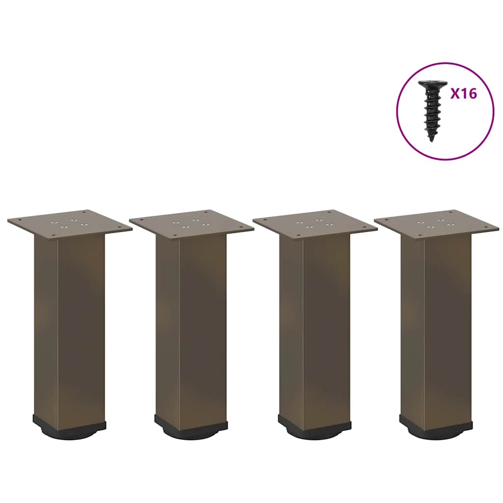 Pés para mesa de centro 4 peças aço natural 42-44 cm aço