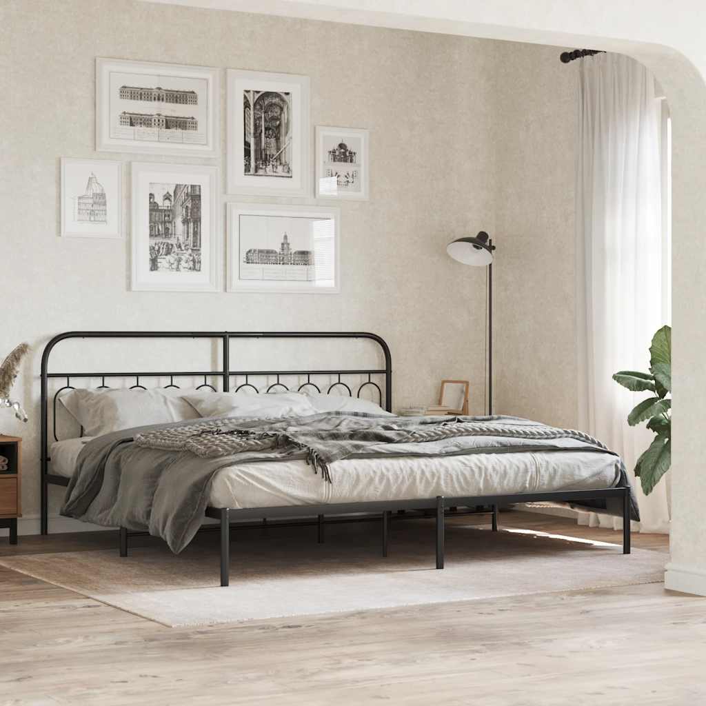 Cabeceira de substituição 200 cm metal preto